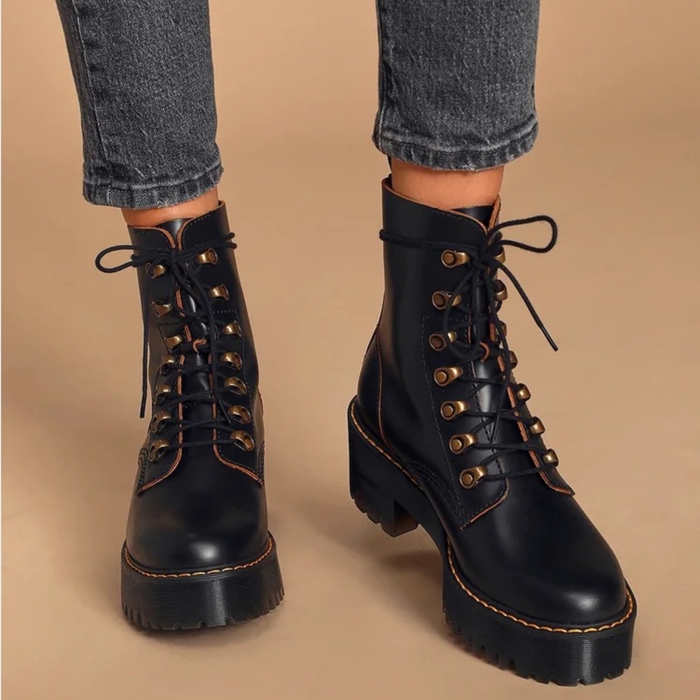 Doc Marten black Leona boots sz 10